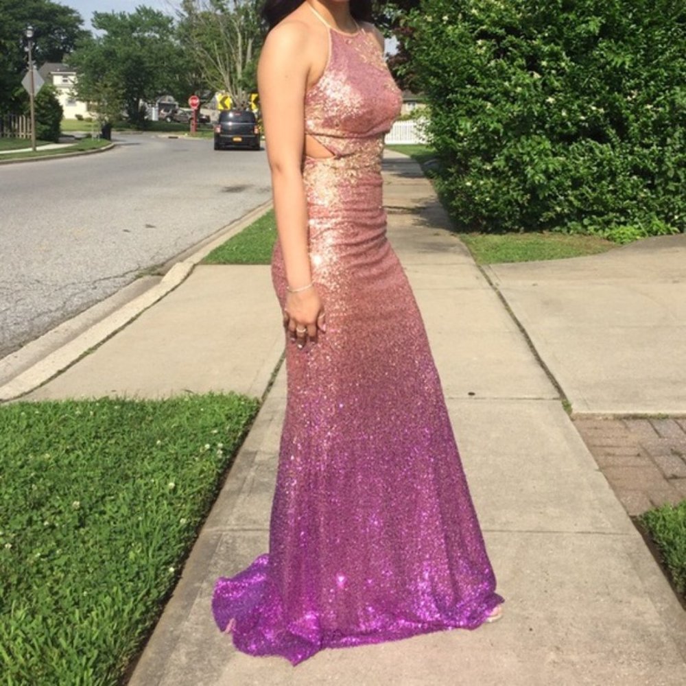 Morrell Maxie Halter Sequin Dress - Picture 14 of 16
